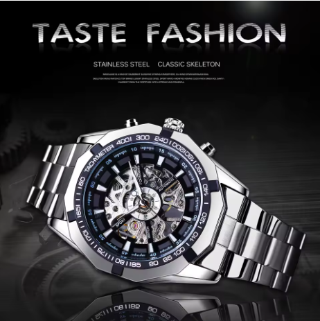 4. LIGE 2026 skeleton automatic quartz gold vintage (variant)