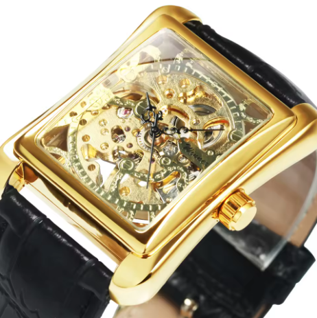 2. OLEVS women's automatic diamond skeleton dress watch
