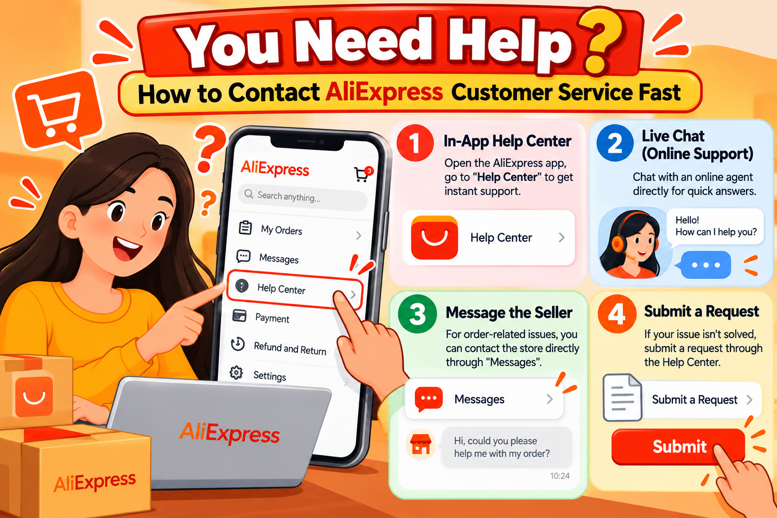 You Need Help-  How to Contact AliExpress Customer Service Fast