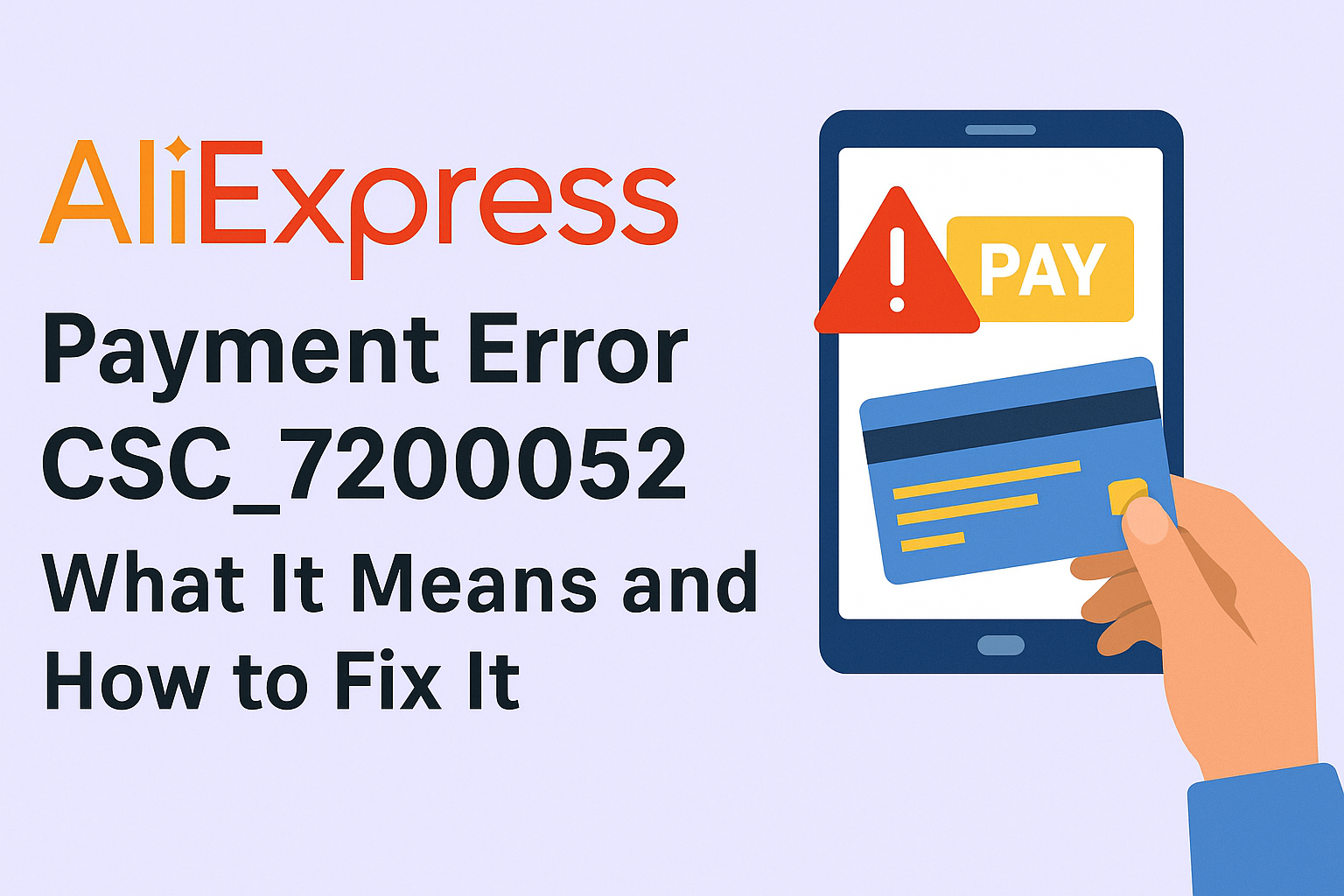 AliExpress Payment Error CSC_7200052: What It Means and How to Fix It