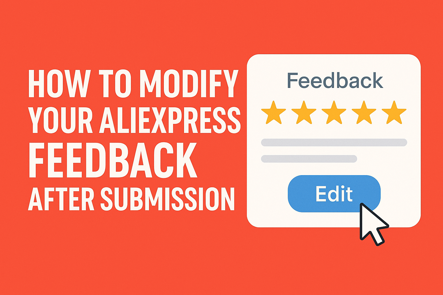 How to Modify Your AliExpress Feedback After Submission